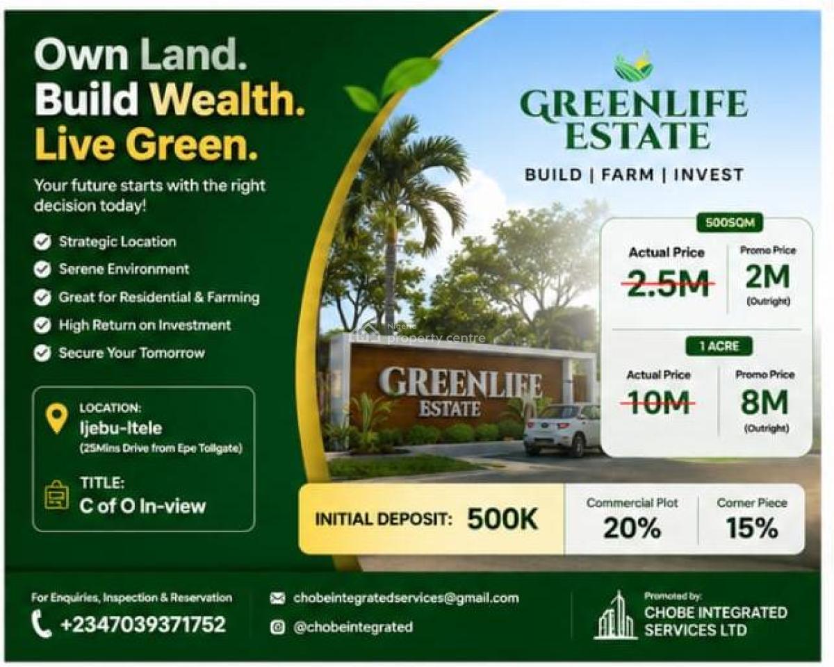 Invest in Acres of Affordable Dry Land, Green Life Estate Ijebu Itele, Ijebu East, Ogun, Mixed-use Land for Sale