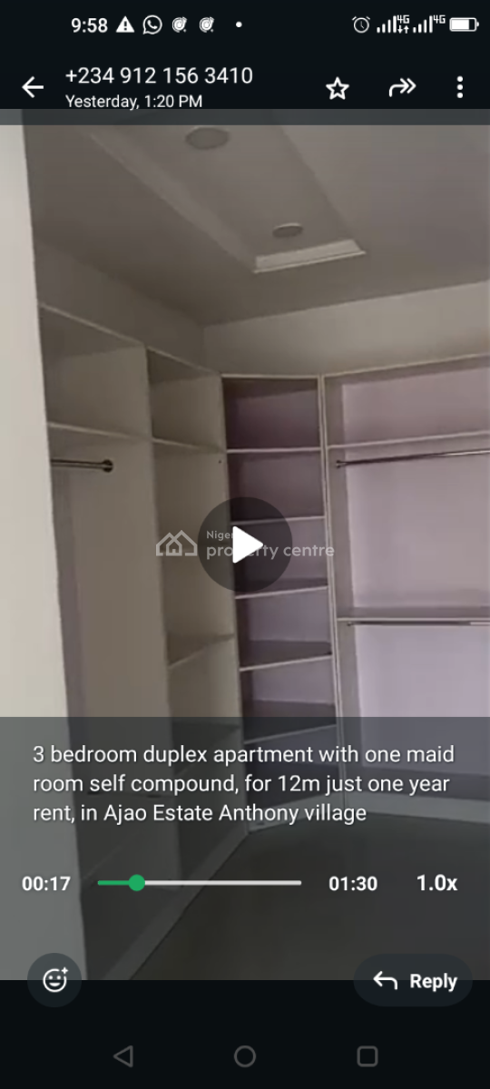 Lovely 3bed Room Duplex with Bq Self Compound, Ajao Estate, Anthony, Maryland, Lagos, House for Rent