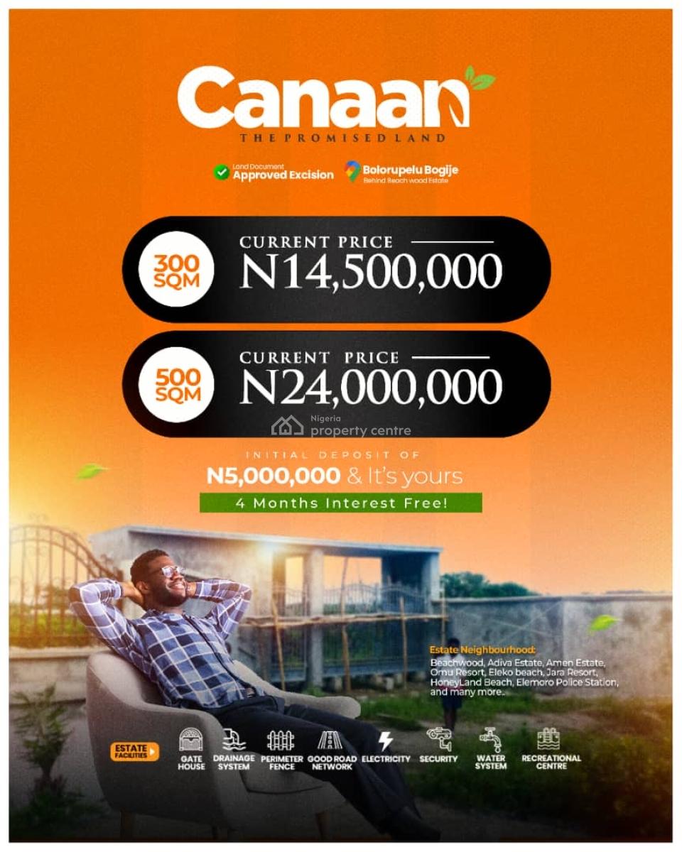 Affordable Plots of Residential Estate Land, Canaan Estate, Bogije, Ibeju Lekki, Lagos, Land for Sale