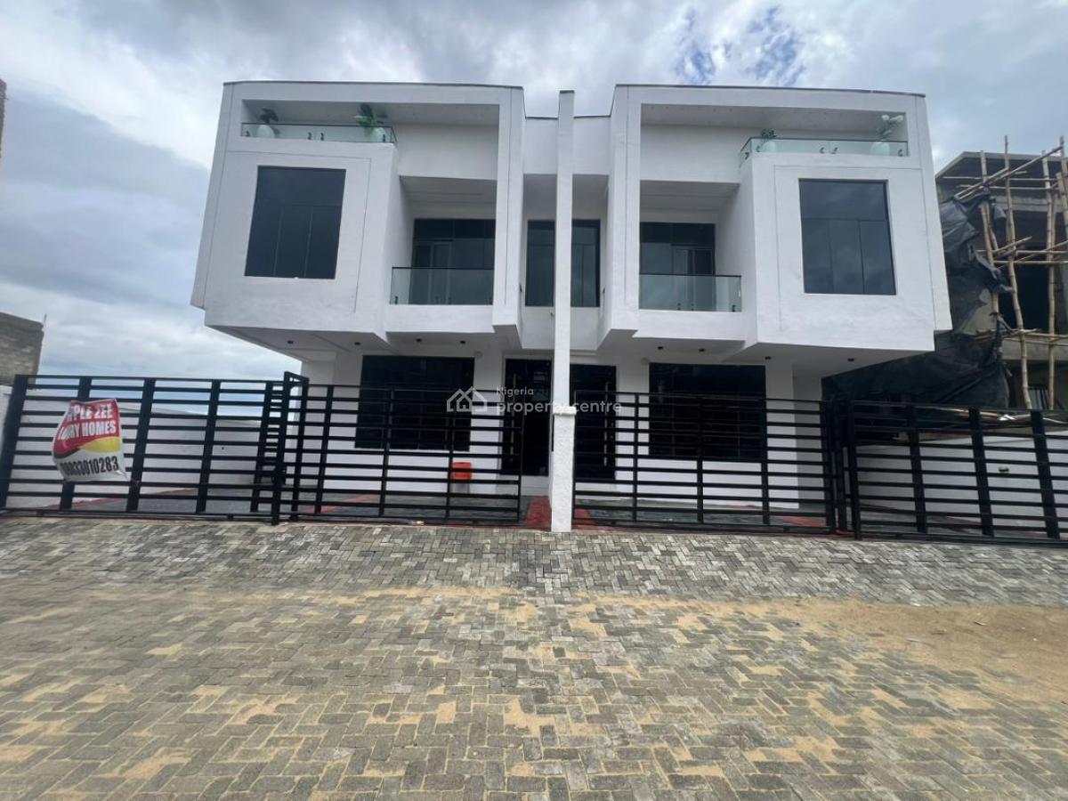 Water-view 4 Bedrooms Semi Detached Duplex and Bq, Lekki Palms City Estate, Ajah, Lagos, Semi-detached Duplex for Sale