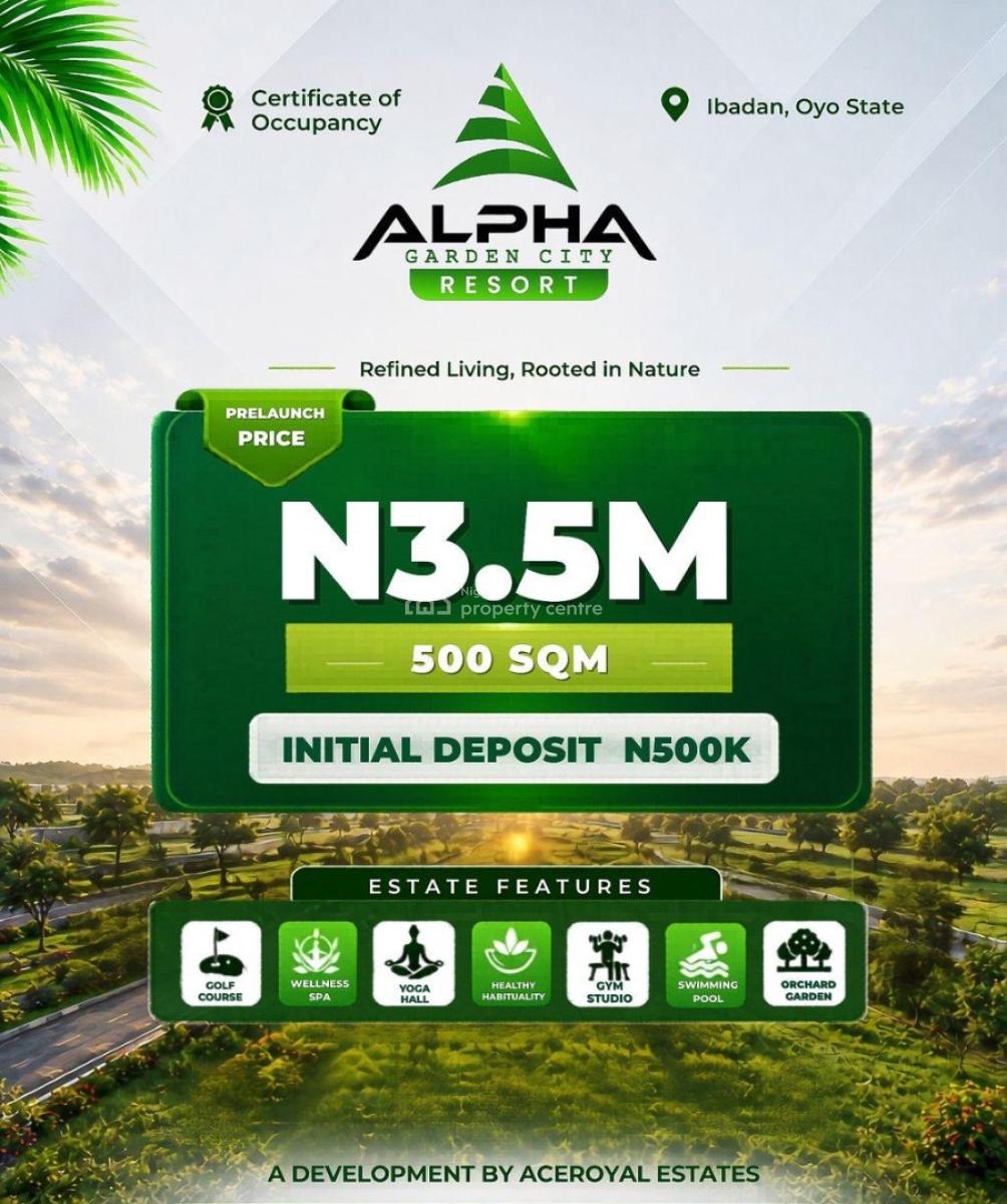 Affordable Plots of Residential Estate Land, Alpha Garden City Resort, Oloju-oro Road, Oluyole, Oyo, Land for Sale