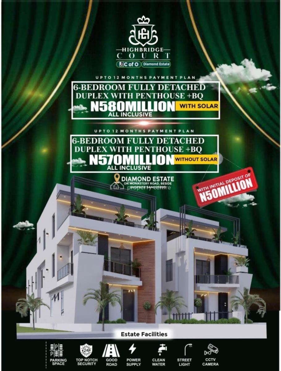 Luxury Living, Redefined in a Fully Functional Estate, Diamond Estate, Sangotedo, Ajah, Lagos, Detached Duplex for Sale
