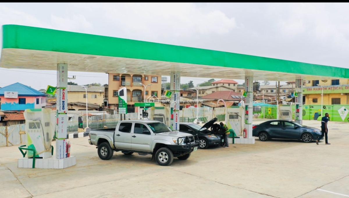 on 2 Plots of Land  Measuring 1450 Sqm  in an Ever Busy Road with, 👉at Ajuwon Alagbole Road, Via Ojodu Berger, Lagos. It Has 2 Option Fo, Ojodu Berger, Ojodu, Lagos, Filling Station for Sale