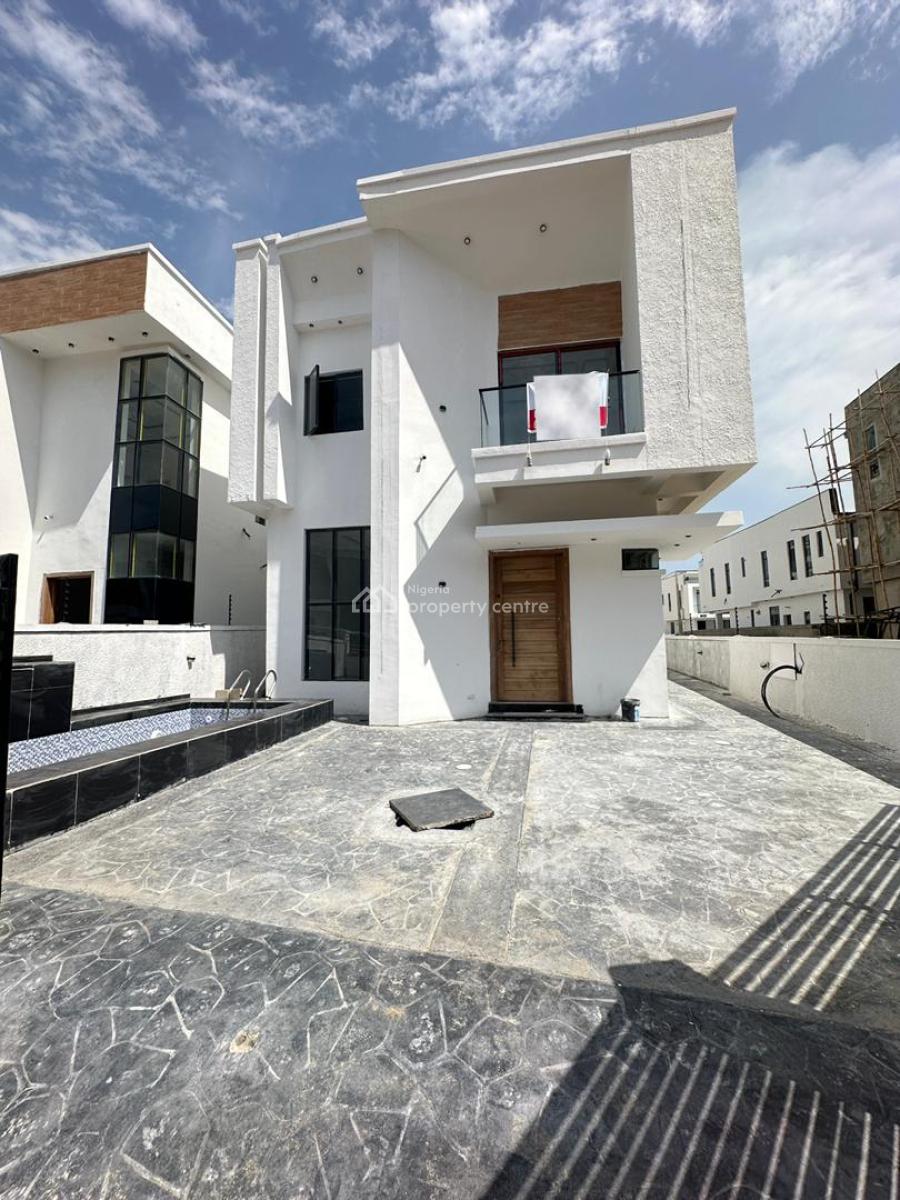 Well-built Spacious 4 Bedroom Fully Detached Duplex + Bq, Pool, Chevron, Lekki, Lagos, Detached Duplex for Sale