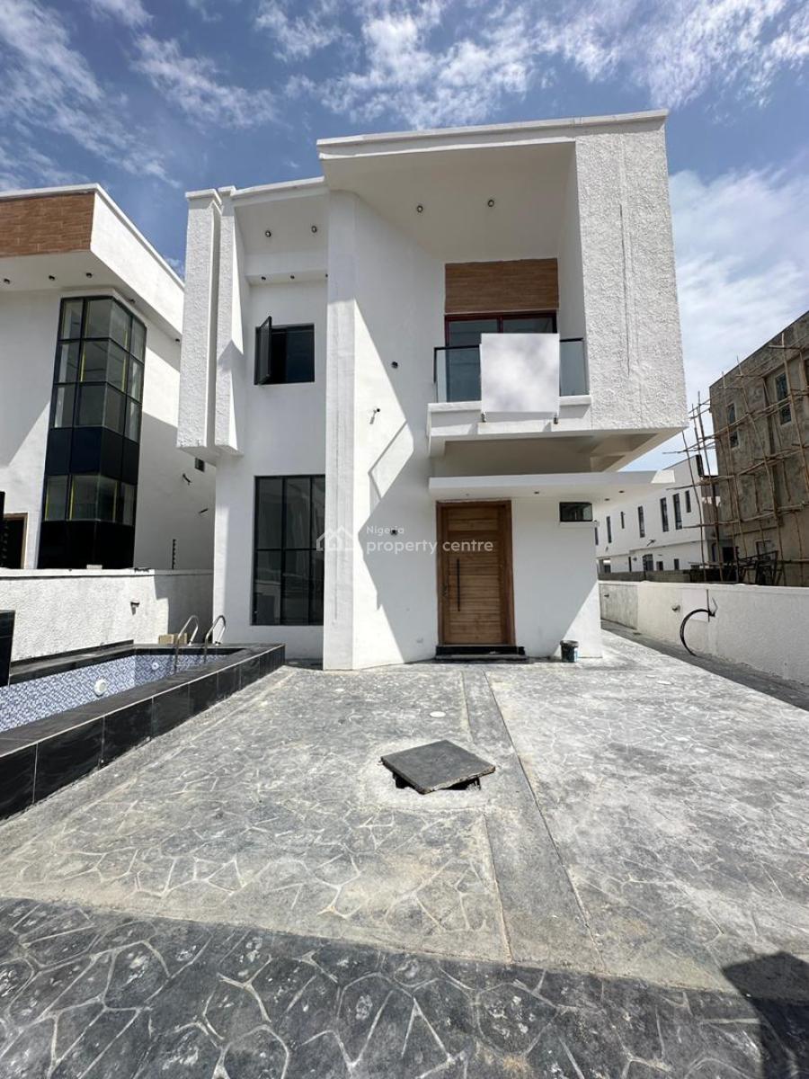 Well-built Spacious 4 Bedroom Fully Detached Duplex + Bq, Pool, Chevron, Lekki, Lagos, Detached Duplex for Sale