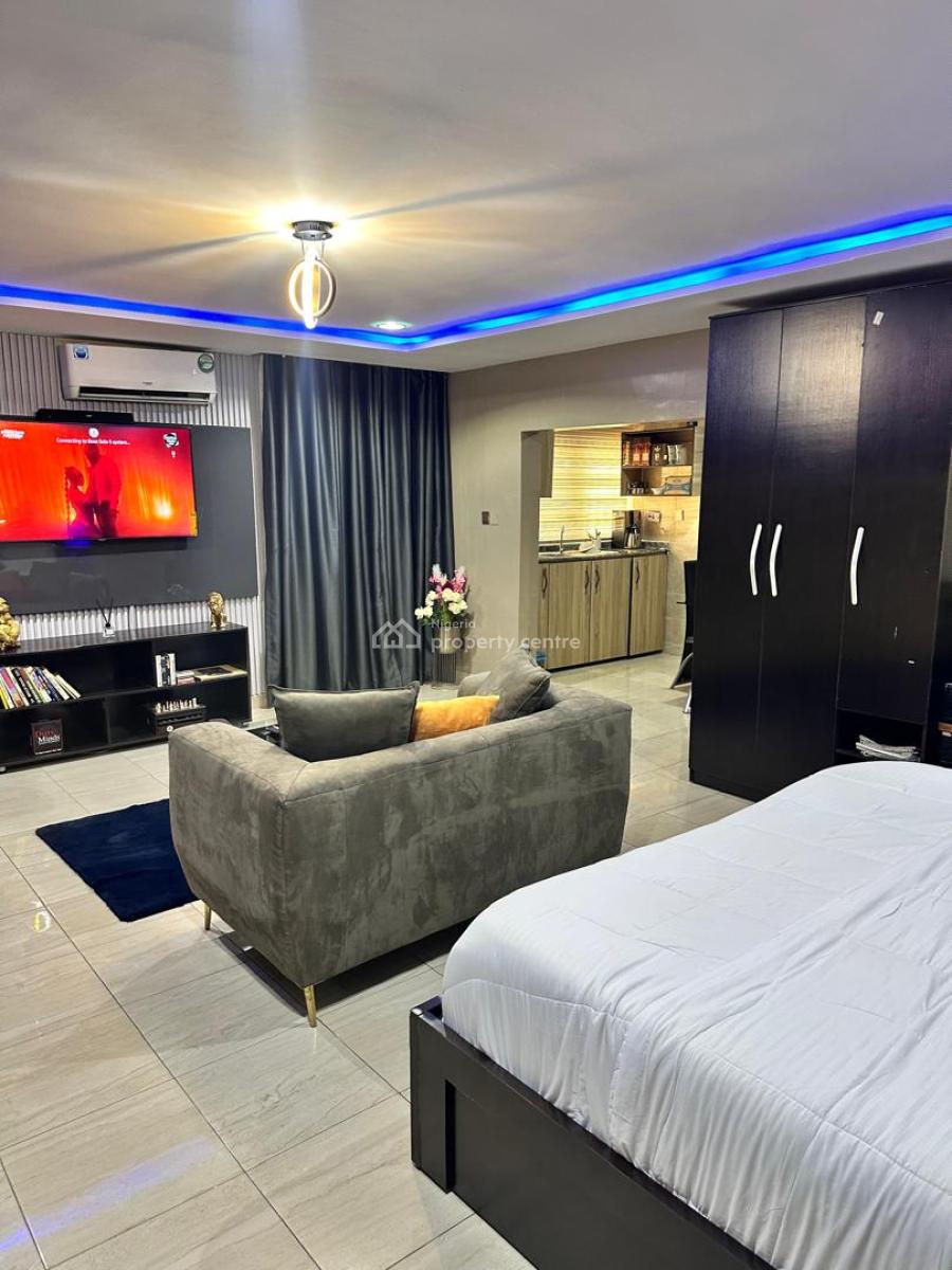 Fully Furnished &  Serviced Studio Flat  Apartment, Osborne, Ikoyi, Lagos, Self Contain (single Rooms) for Rent