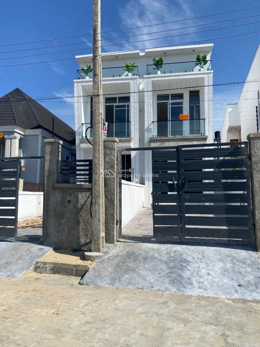 Newly Built 4 Bedroom Duplex  Comes with Bq, Gated Estate By Blenco Supermarket, Sangotedo, Ajah, Lagos, Semi-detached Duplex for Sale