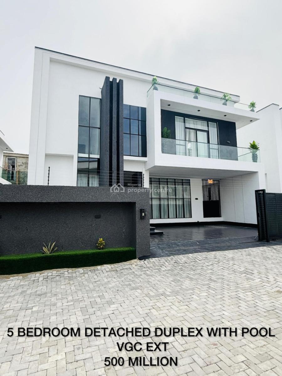 5 Bedroom Detached Duplex with Pool, Vgc Extension, Vgc, Lekki, Lagos, Detached Duplex for Sale