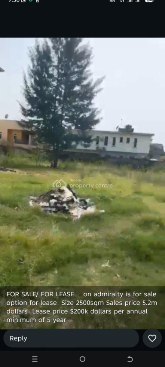 Water Front Along Queens Drive in Old Ikoyi, Old Ikoyi, Ikoyi, Lagos, Mixed-use Land for Sale