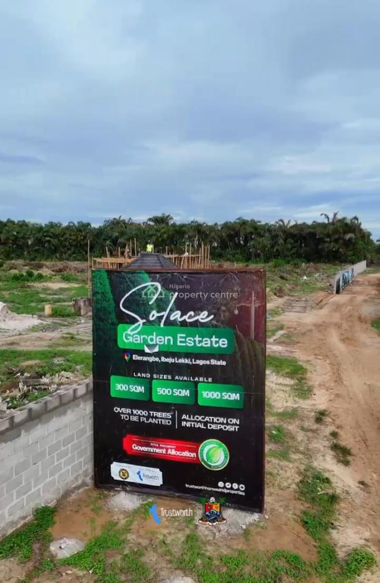 Land with Government Allocation/c of O, Solace Gardens Estate Elerengbe, Ibeju Lekki, Lagos, Mixed-use Land for Sale