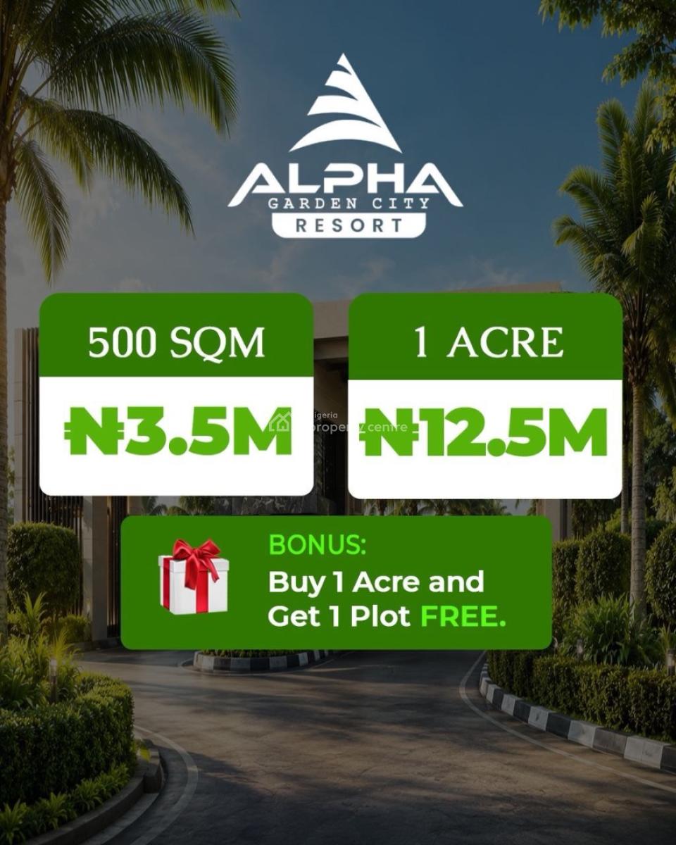 Land Is Positioned Right in That Growth Direction, Alpha Garden City Resort, Ibadan, Oyo, Residential Land for Sale