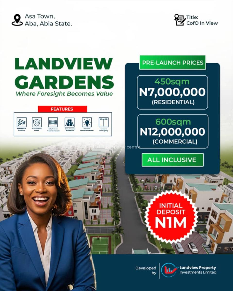 Prime Plots at Landview Garden Asa Town Along Aba--ph Expressway Abia, Asa Town ,aba–port Harcourt Expressway,, Aba, Abia, Residential Land for Sale