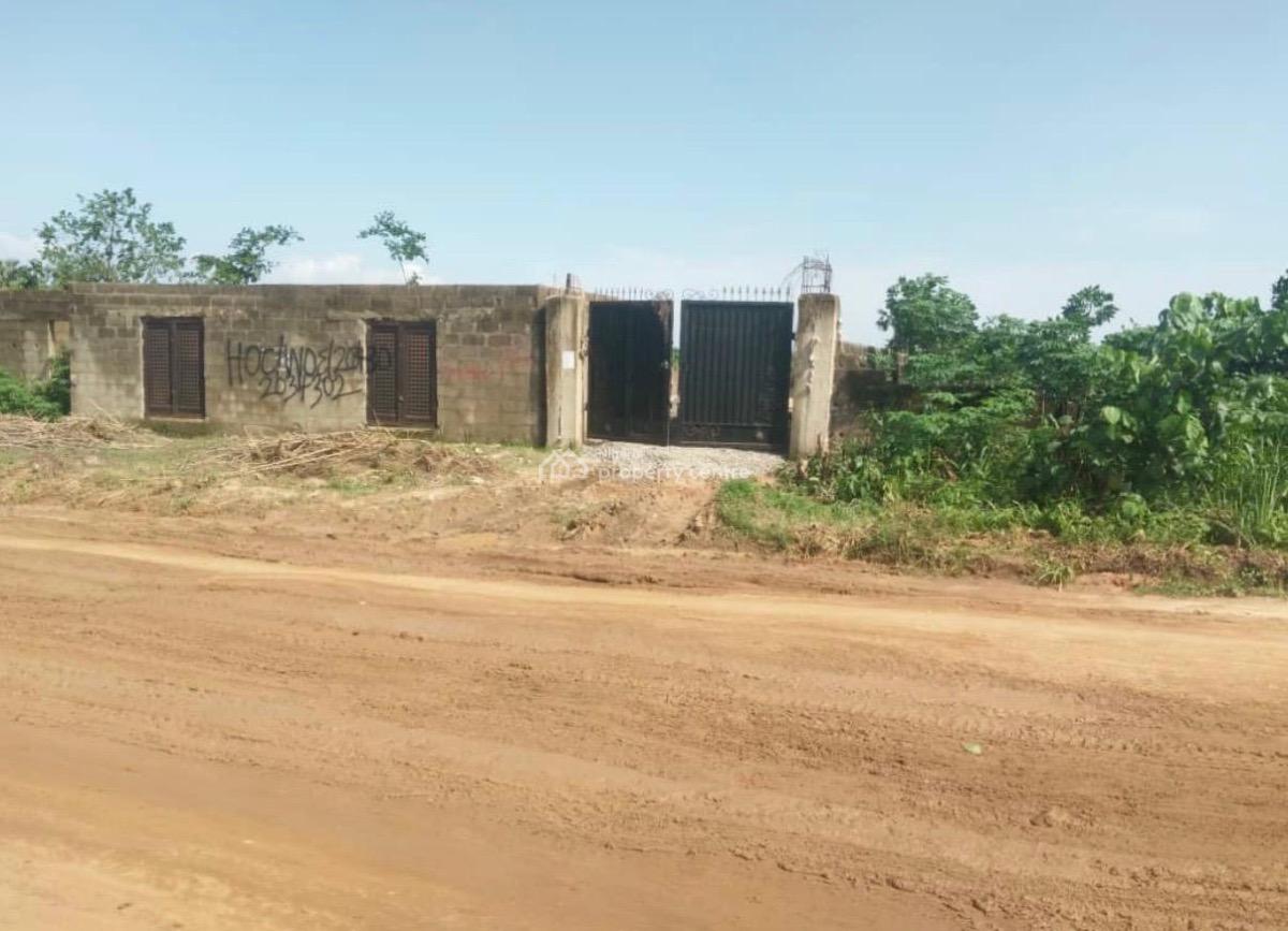 a Land Fence Gated with 2 Shops German Floors, on Abisodun Road, Mowe, Ofada, Mowe Ofada, Ogun, Mixed-use Land for Sale