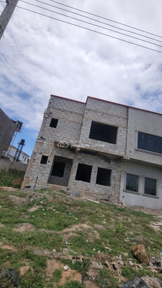 Standard Four(4) Bedroom Terrace Duplex (carcass), Crown Vista Estate, Behind Palm Height 🌴 Off Airport Road Abuja, Lugbe District, Abuja, Terraced Duplex for Sale