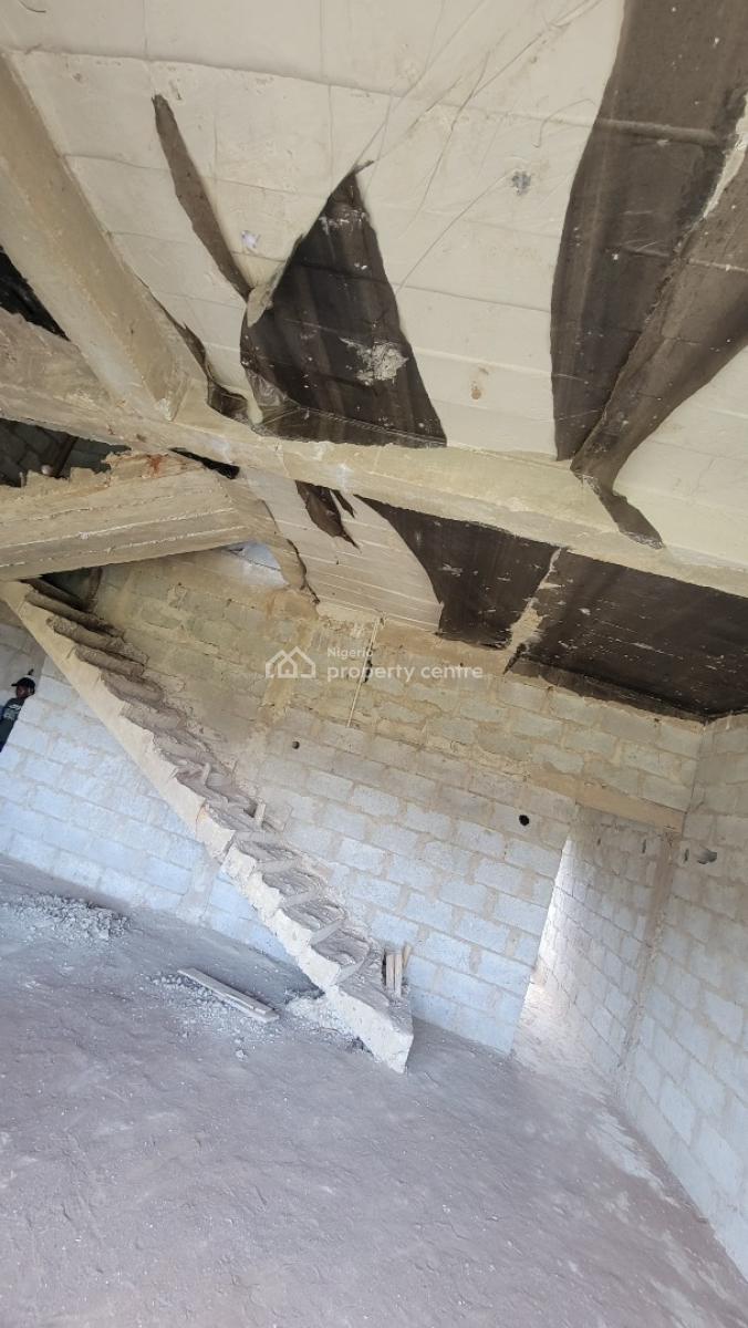 Standard Four(4) Bedroom Terrace Duplex (carcass), Crown Vista Estate, Behind Palm Height 🌴 Off Airport Road Abuja, Lugbe District, Abuja, Terraced Duplex for Sale