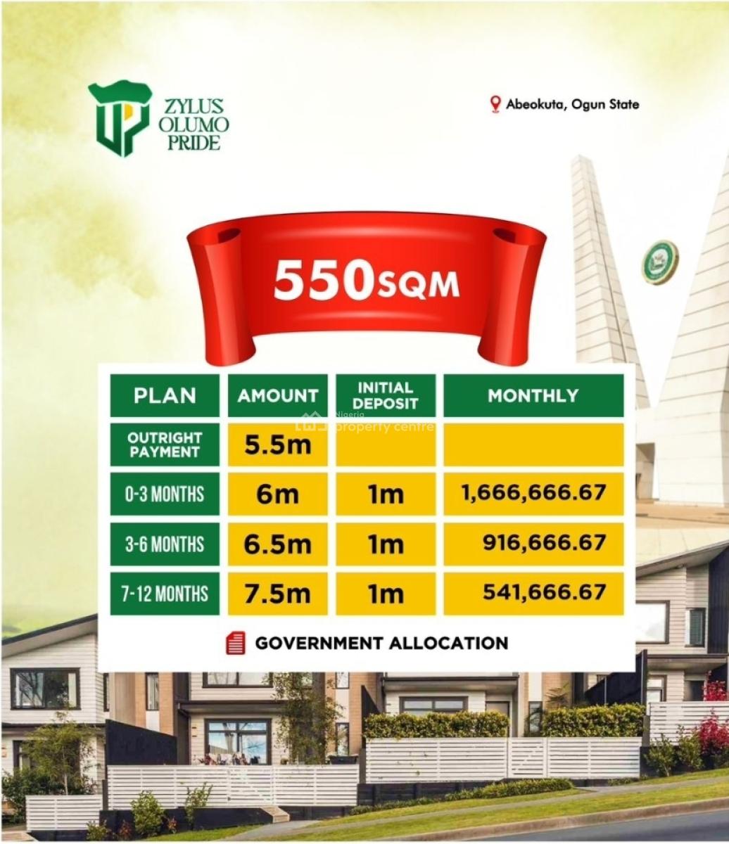 550sqms Land with 1m Initial Deposit, Ibara, Abeokuta South, Ogun, Residential Land for Sale