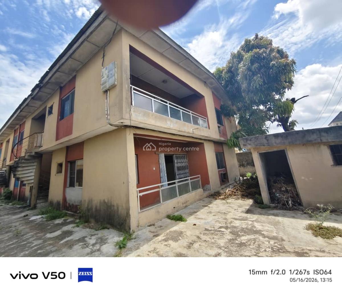 Solidly Built(refurbishable) Block of 4 Units of 3-bedroom Flat, Okota, Isolo, Lagos, Block of Flats for Sale