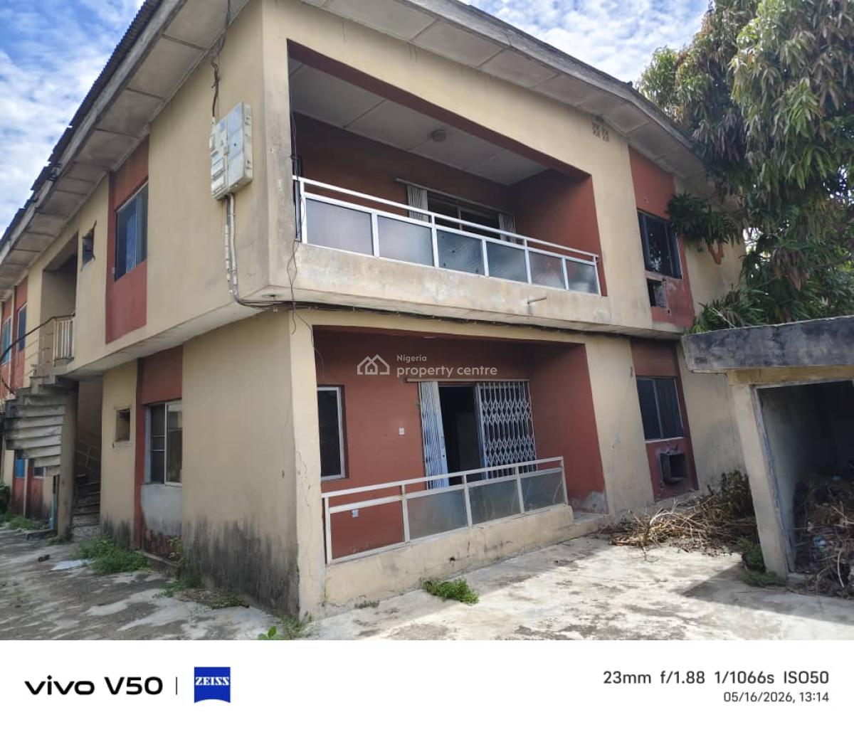 Solidly Built(refurbishable) Block of 4 Units of 3-bedroom Flats, Okota, Isolo, Lagos, Block of Flats for Sale