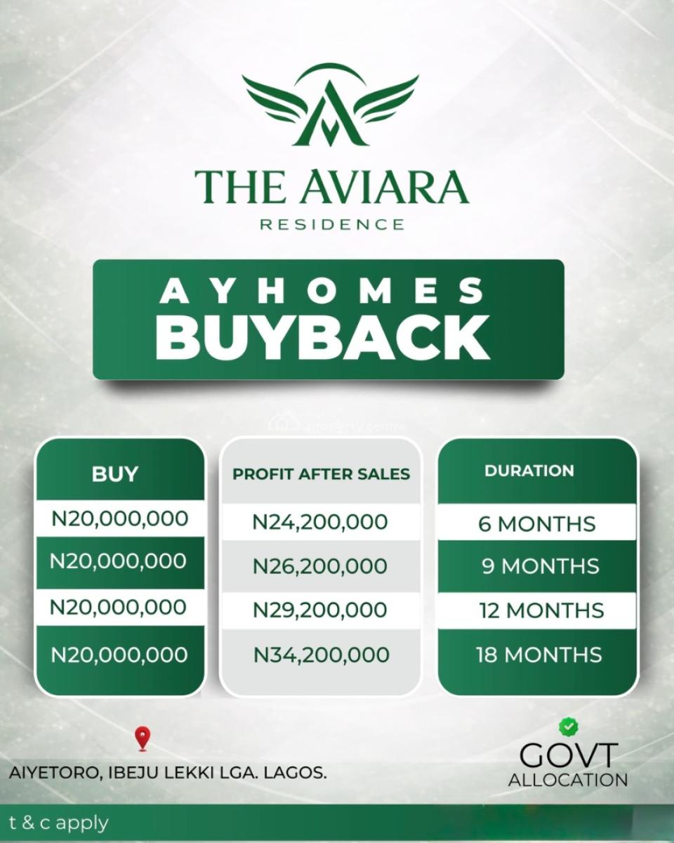 The Aviara Residence Buyback, Ayetoro, Ibeju Lekki, Lagos, Land for Sale
