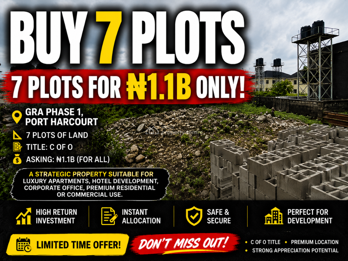 Buy 7 Plots of Dry Land in Gra, Ph., Phase 1, Gra Port Harcourt, Rivers State., Gra Phase 1, Port Harcourt, Rivers, Residential Land for Sale