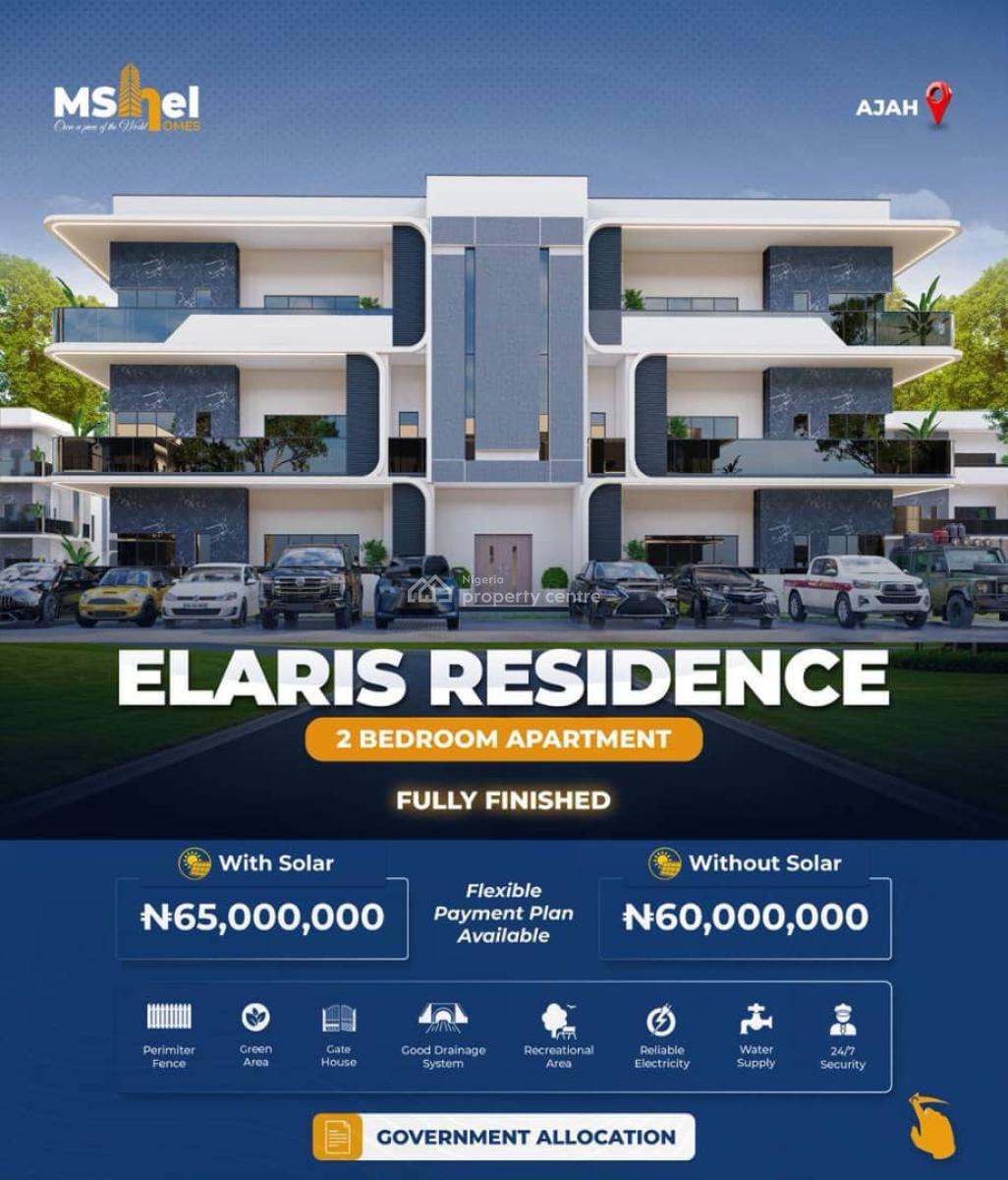 Affordable Apartments in Mshel Elaris Residence -- with Solar System, Elaris Residence,sangotedo in a Secured Estate, Ajah, Lagos, Terraced Duplex for Sale