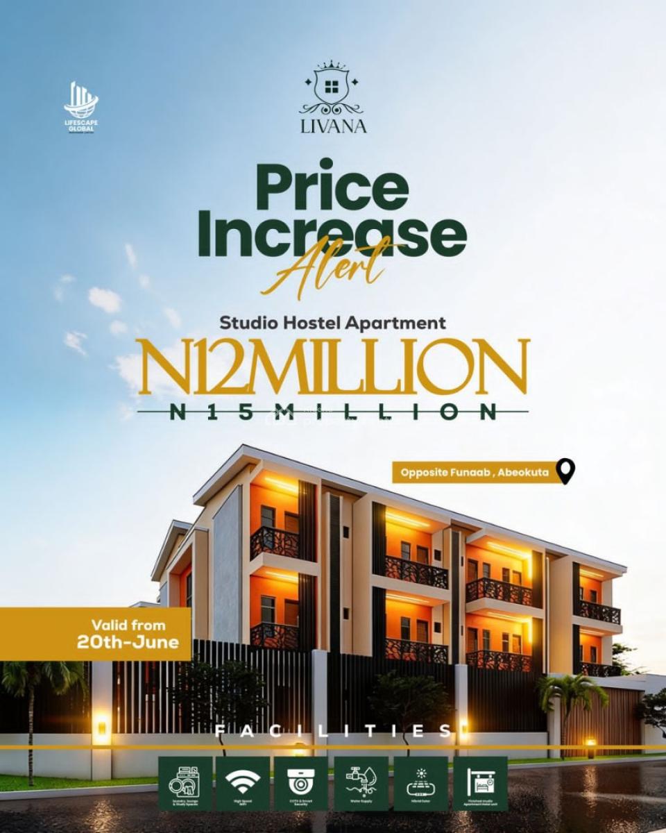 Lock in a Student Housing Cashflow Machine at 12m Before June 20th!, Opposite Funaab, Abeokuta North, Ogun, Self Contain (single Rooms) for Sale