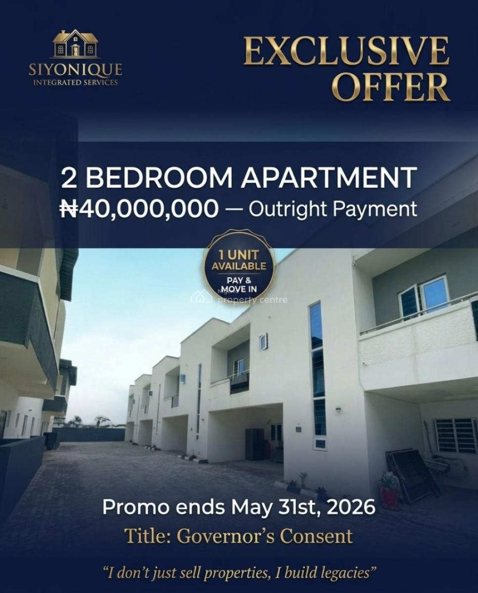 a Beautifully Finished 2-bedroom Apartment Is Now Available on an Outr, Abijo, Lekki, Lagos, Block of Flats for Sale