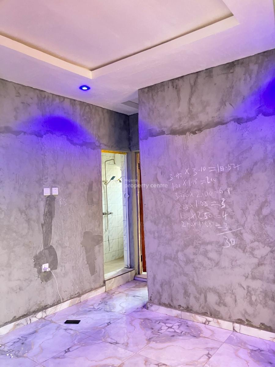 Beautiful Newly Built Mini Flat Upstairs with Water Heater, Gated Secured Estate in Adeniyi Jones Ikeja, Adeniyi Jones, Ikeja, Lagos, Mini Flat (room and Parlour) for Rent