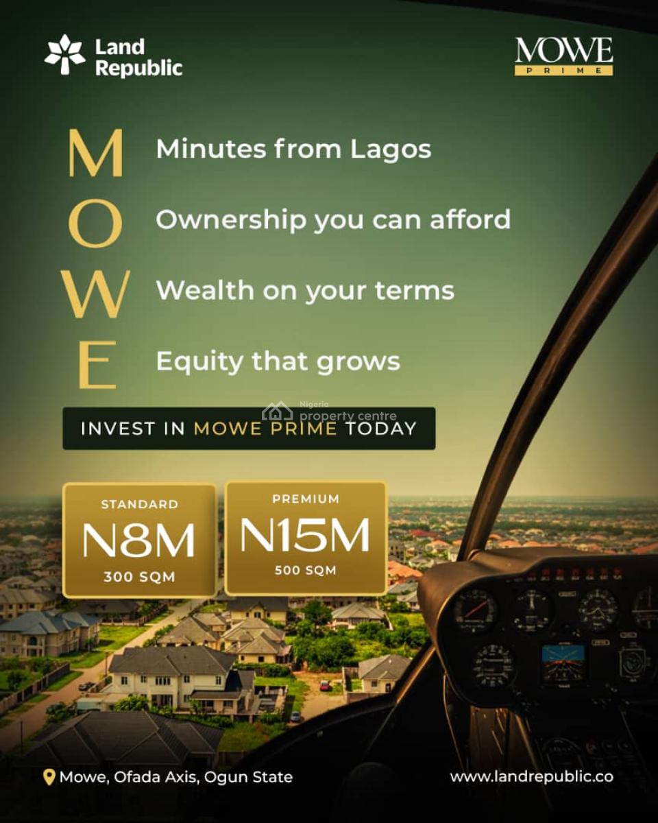 Affordable Land with C of O, Mowe Prime Estate Situated at Mowe Ofada Axies, Mowe Ofada, Ogun, Residential Land for Sale