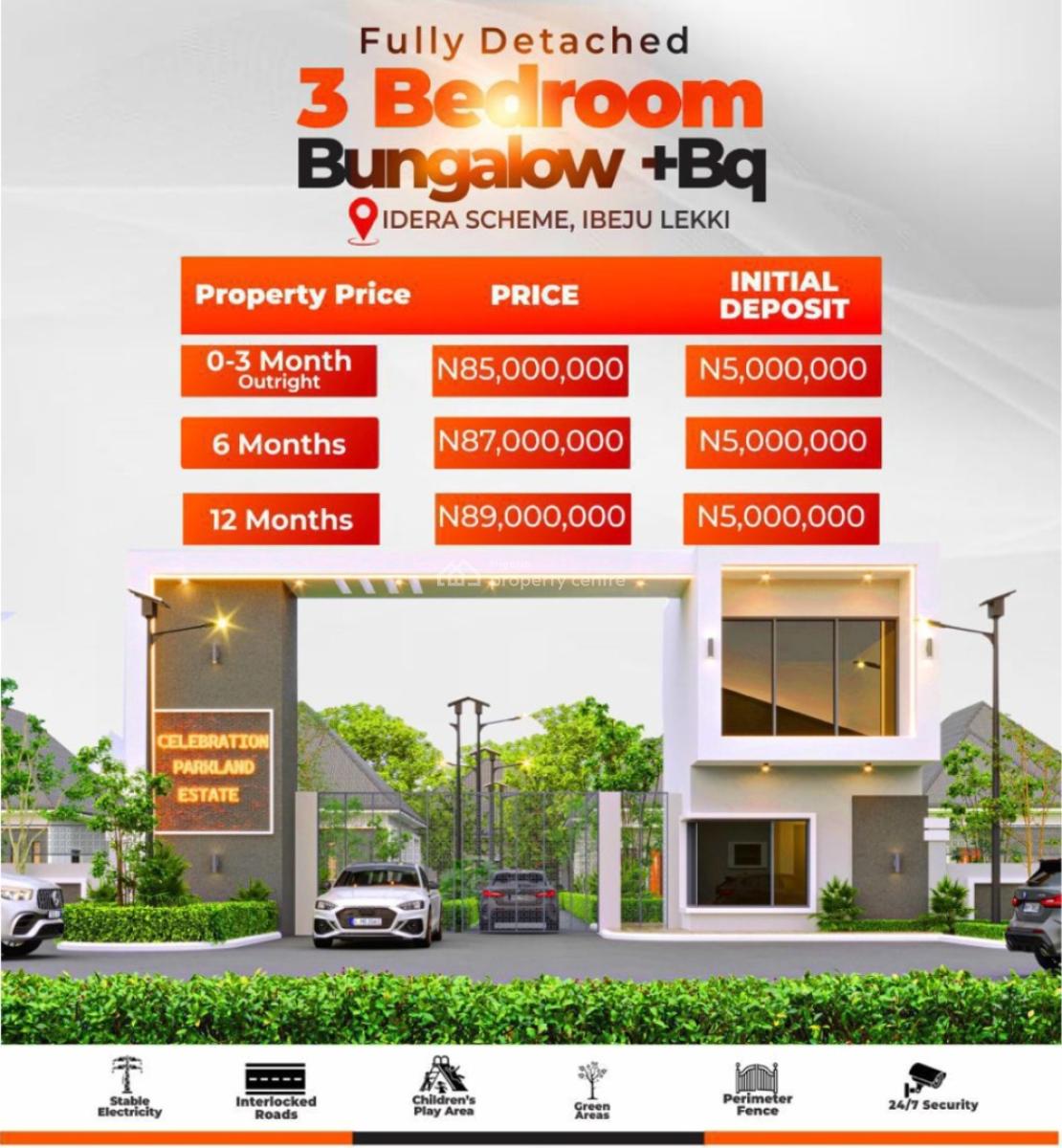 Tastefully Finished 3 Bedroom Detached Bungalow, Eleko Junction, Ibeju Lekki Lagos, Eleko, Ibeju Lekki, Lagos, Detached Bungalow for Sale