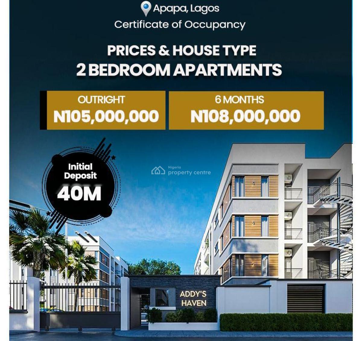 Luxury 2 Bedroom Apartment in The Heart of Apapa, Perewura Crescent, Apapa Lagos, Apapa, Lagos, Flat / Apartment for Sale