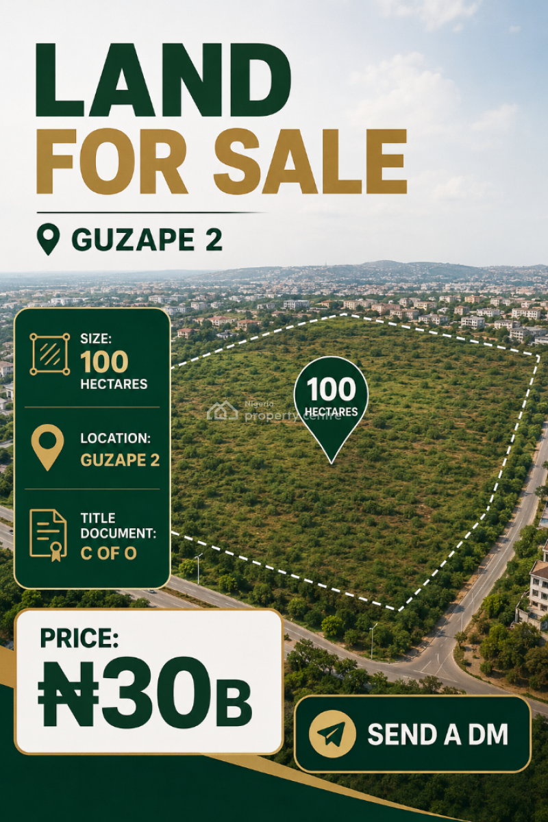 100 Hectares Land, Guzape 2, Guzape District, Abuja, Mixed-use Land for Sale