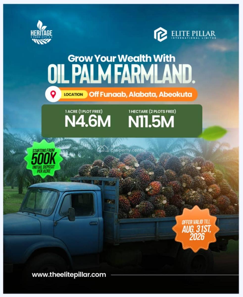 1 Acre of Palm-oil Farm: Annual Profit of 4.5m and Above, Abeokuta South, Ogun, Commercial Land for Sale