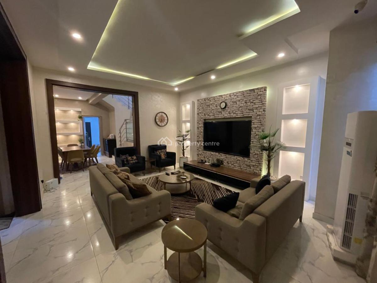 Furnished 4 Bedroom Terrace Duplex with Bq  Cctv Tarred Roads., Guzape District, Abuja, Terraced Duplex for Rent