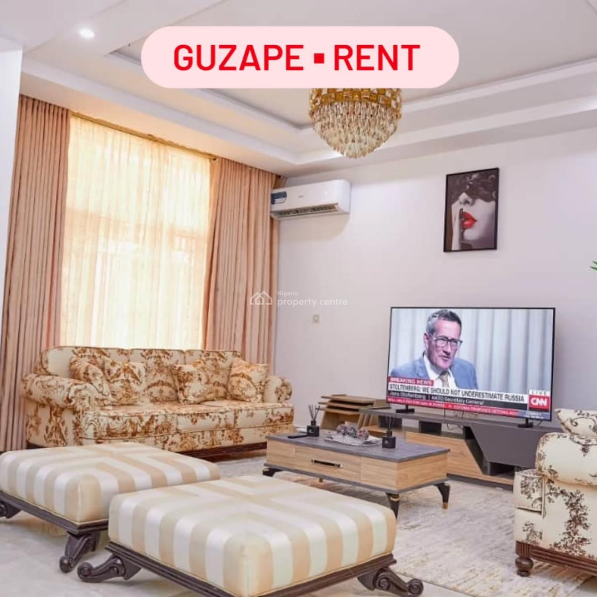 Furnished 4 Bedroom Terrace Duplex with Bq,, Guzape District, Abuja, Terraced Duplex for Rent