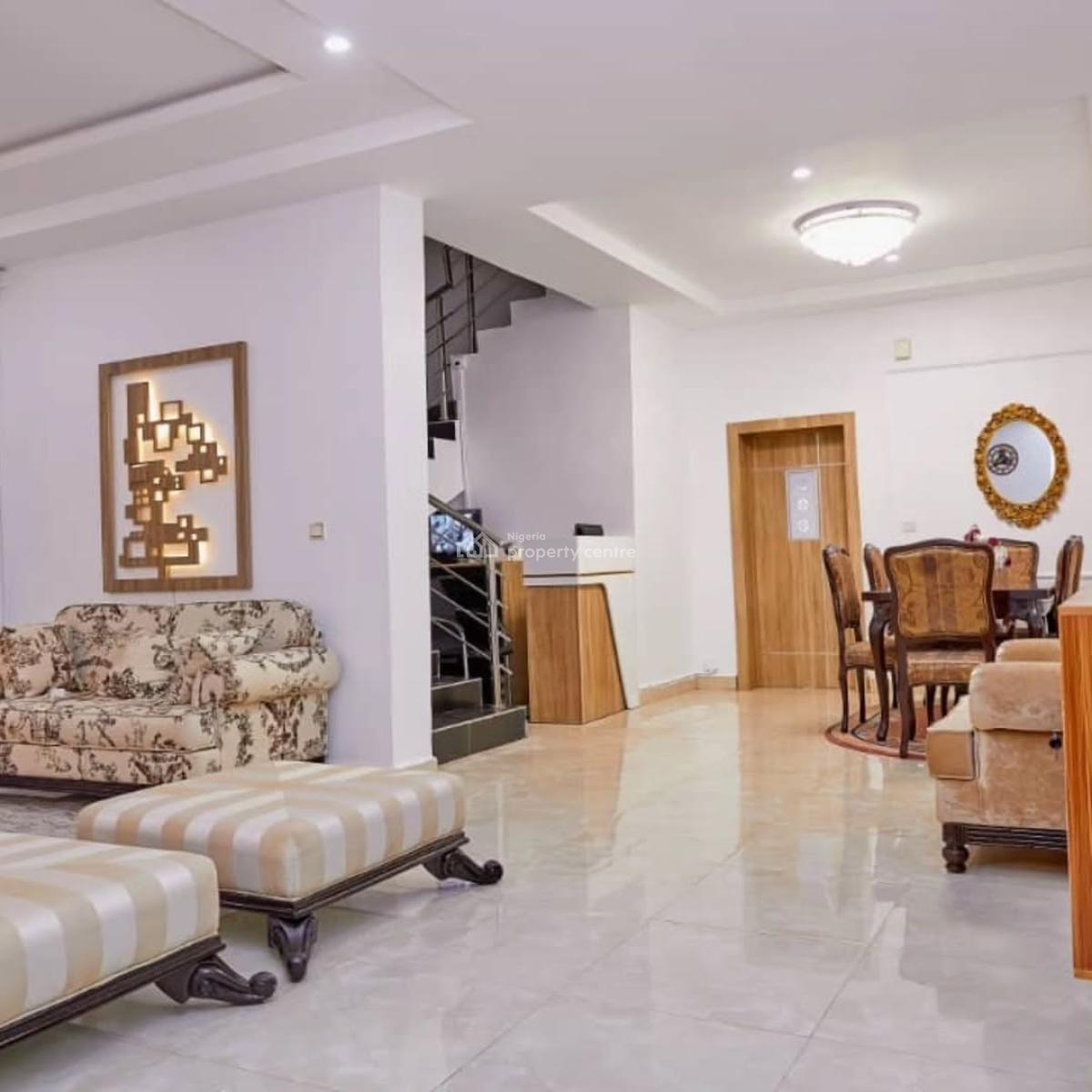 Furnished 4 Bedroom Terrace Duplex with Bq,, Guzape District, Abuja, Terraced Duplex for Rent