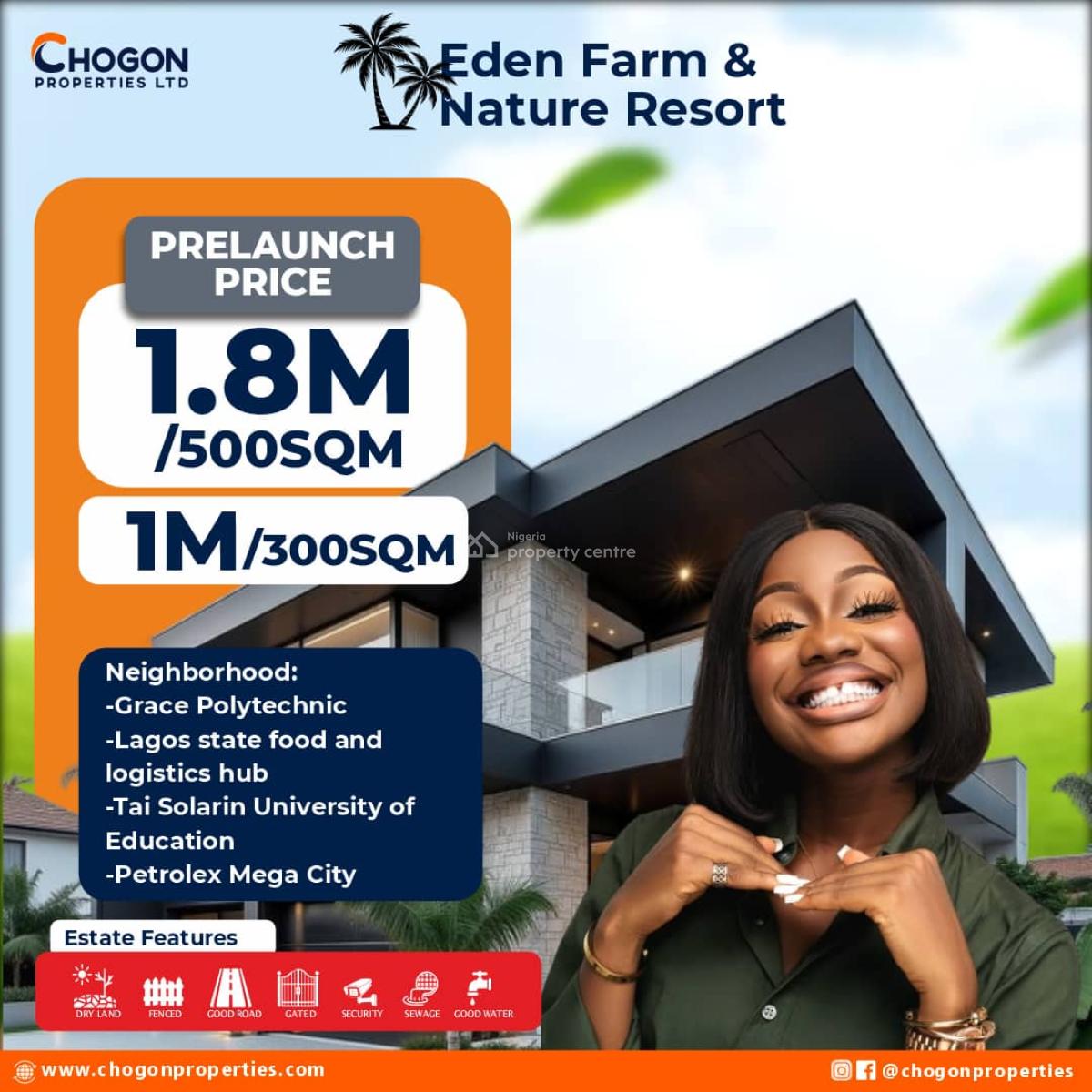 Govt Approved Estate Facing Road, Edens Resorts Ibefun, Odogbolu, Ogun, Mixed-use Land for Sale