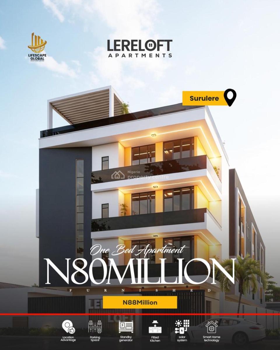 Luxury 1 Bedroom Apartment in a Remote Location Prime for Investment, Lereloft Apartments, Aguda, Perfect for Shortlet Or Rental Investment, Surulere, Lagos, Mini Flat (room and Parlour) for Sale