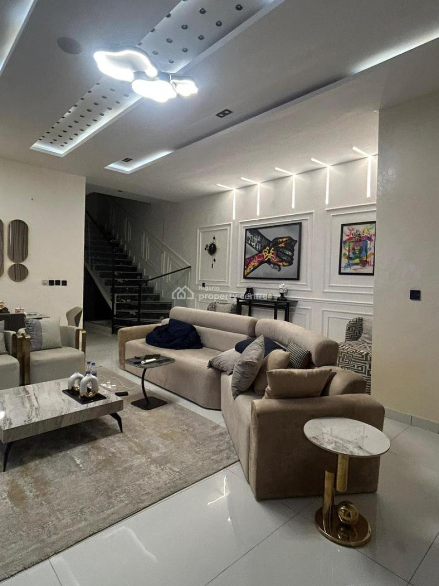 Fully Furnished 4 Bedroom Duplex with Bq, Ajah Palm City Estate, Ajah, Lagos, Semi-detached Duplex for Rent