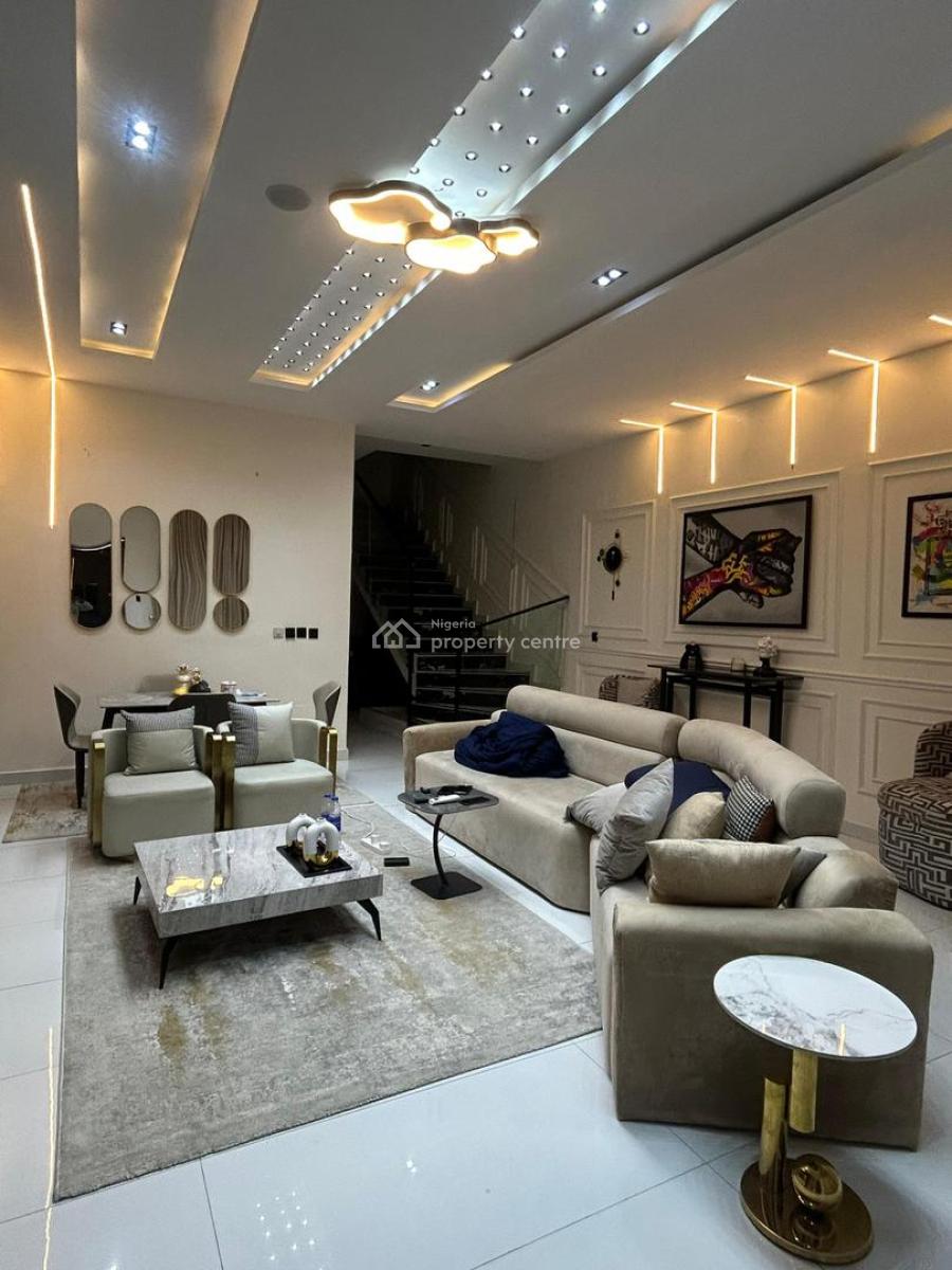 Fully Furnished 4 Bedroom Duplex with Bq, Ajah Palm City Estate, Ajah, Lagos, Semi-detached Duplex for Rent