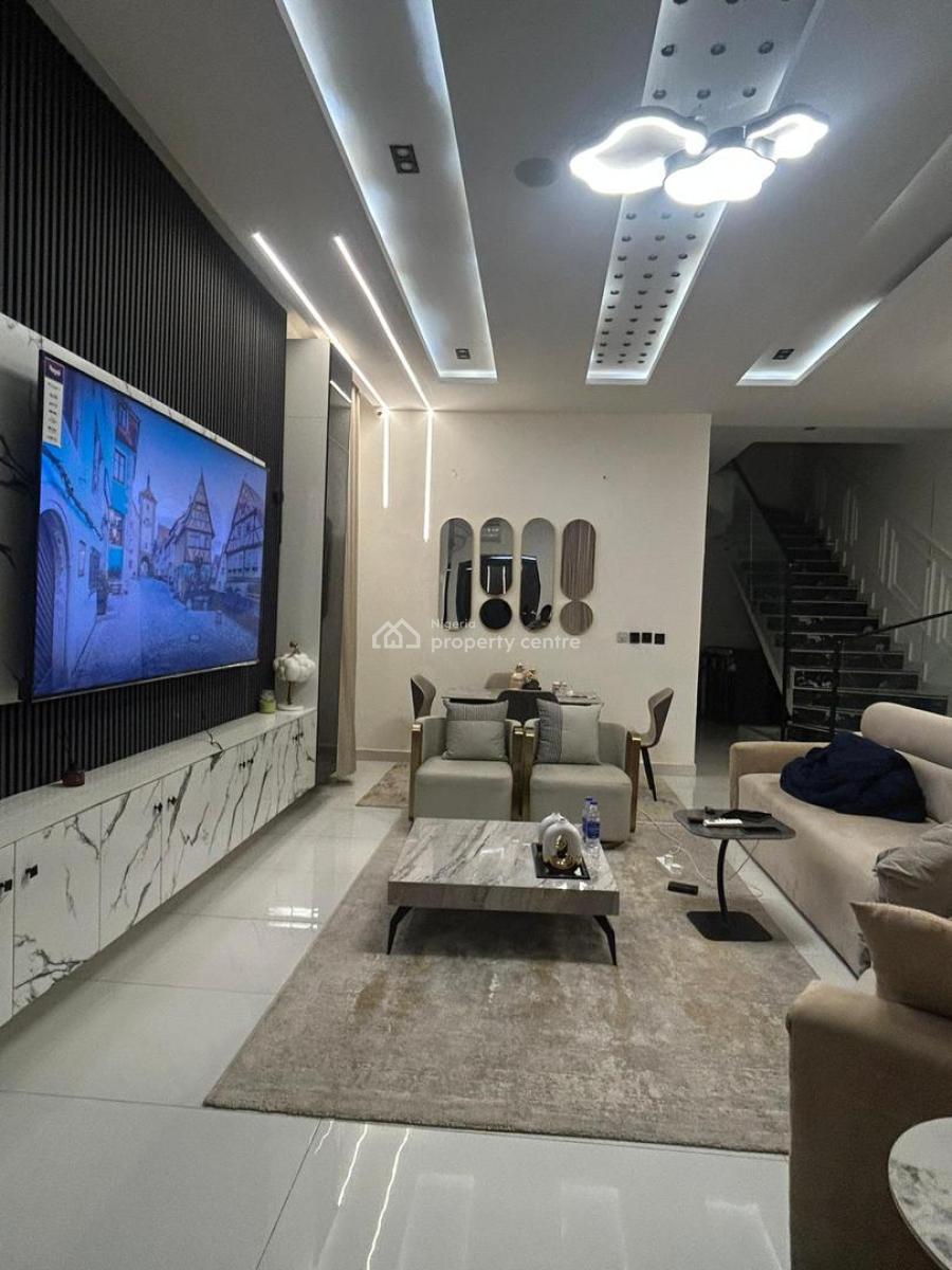 Fully Furnished 4 Bedroom Duplex with Bq, Ajah Palm City Estate, Ajah, Lagos, Semi-detached Duplex for Rent