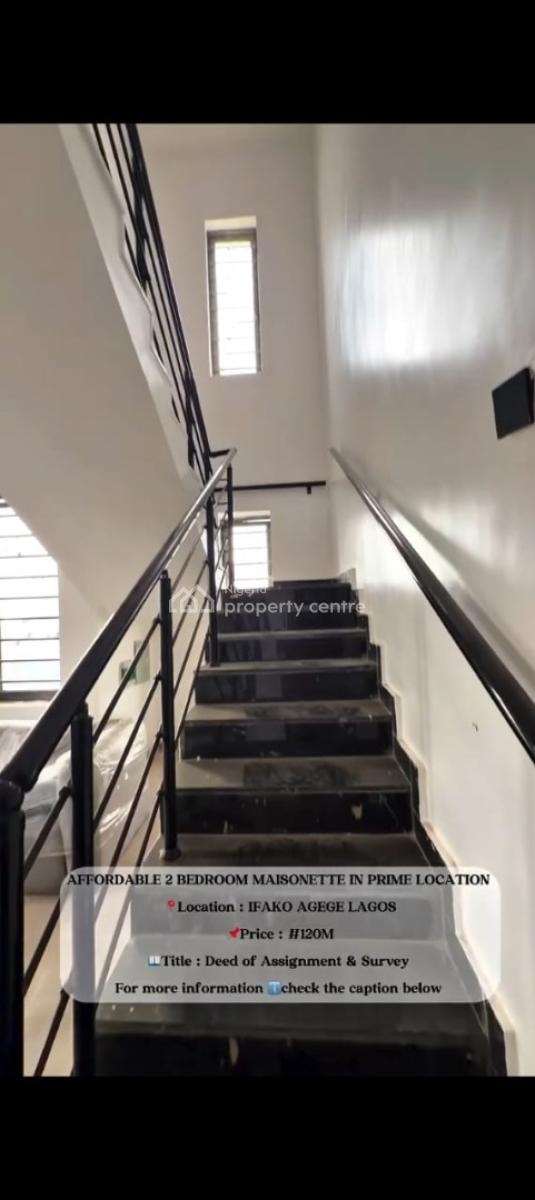Luxury Affordable 2 Bedroom Maisonette with Excellent Facility, Mainland, Agege, Lagos, House for Sale