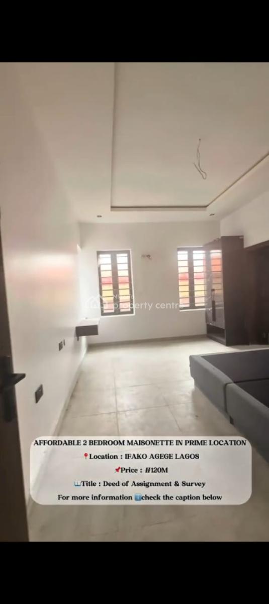 Luxury Affordable 2 Bedroom Maisonette with Excellent Facility, Mainland, Agege, Lagos, House for Sale