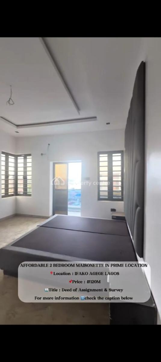 Luxury Affordable 2 Bedroom Maisonette with Excellent Facility, Mainland, Agege, Lagos, House for Sale