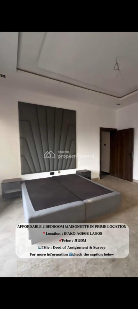 Luxury Affordable 2 Bedroom Maisonette with Excellent Facility, Mainland, Agege, Lagos, House for Sale