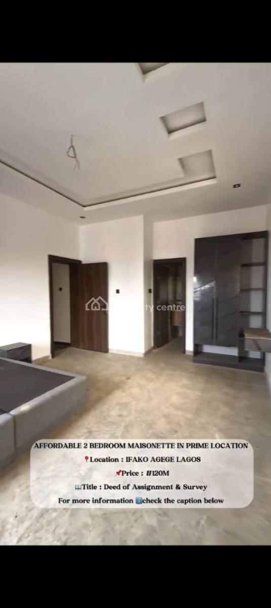 Luxury Affordable 2 Bedroom Maisonette with Excellent Facility, Mainland, Agege, Lagos, House for Sale