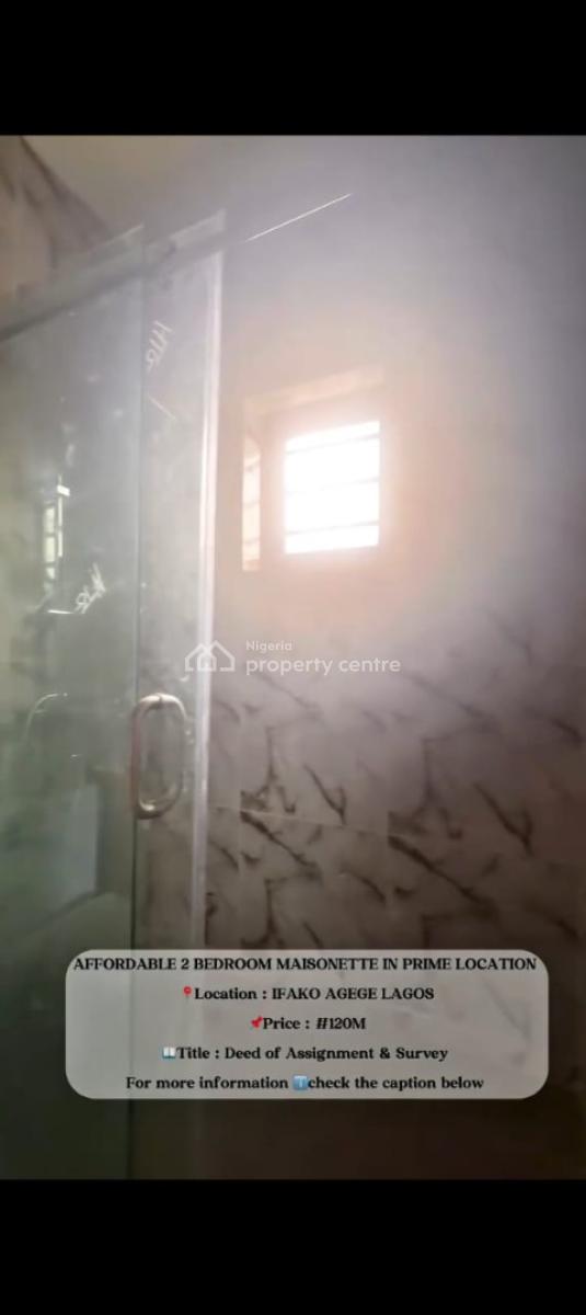 Luxury Affordable 2 Bedroom Maisonette with Excellent Facility, Mainland, Agege, Lagos, House for Sale