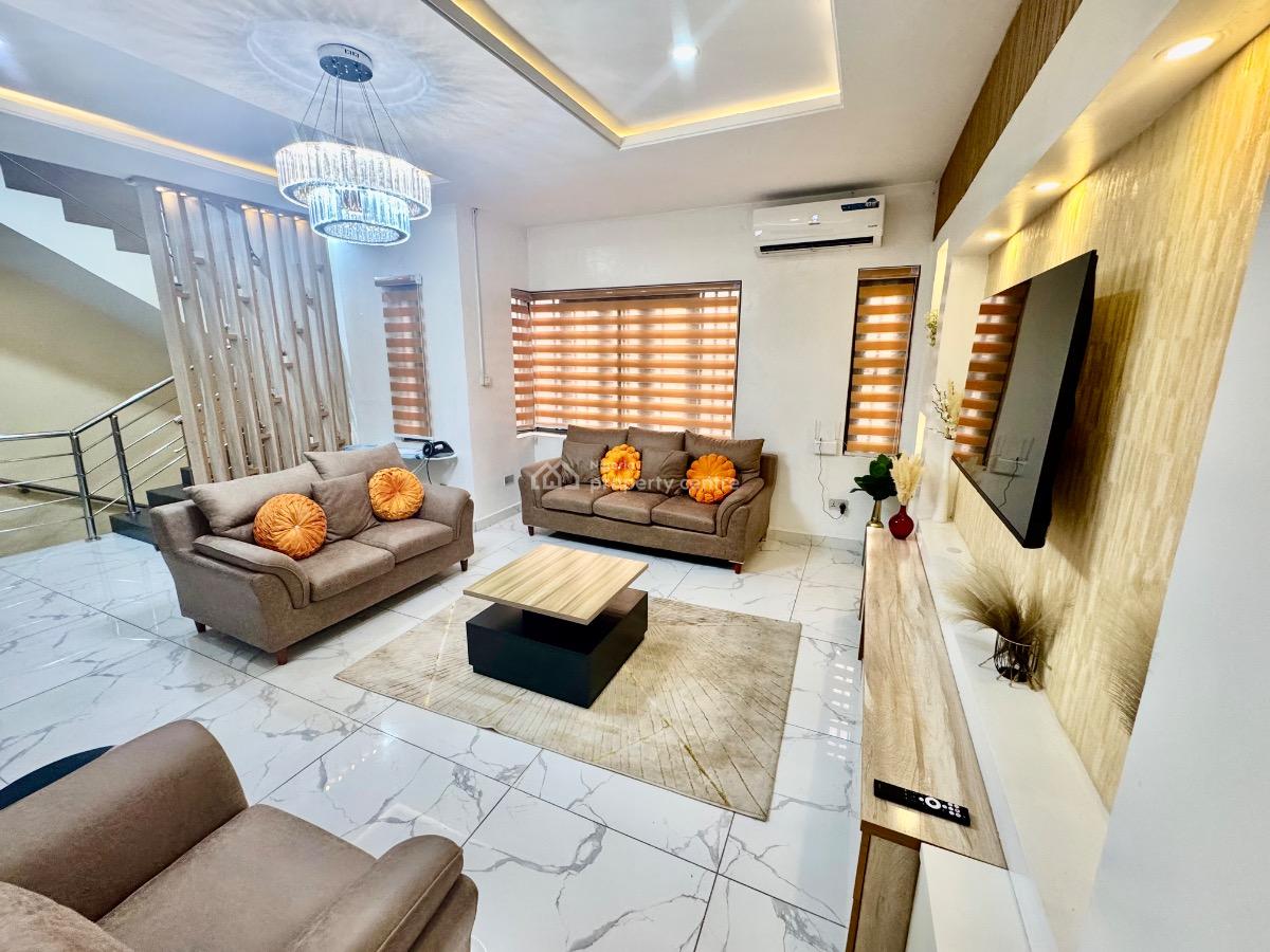 Smart 4-bedroom Terrace Duplex with 2 Living Rooms in Gbagada, Ayinde Court, No. 1 Olujobi Street, Opposite Corona School, Anthony, Gbagada, Lagos, Terraced Duplex Short Let