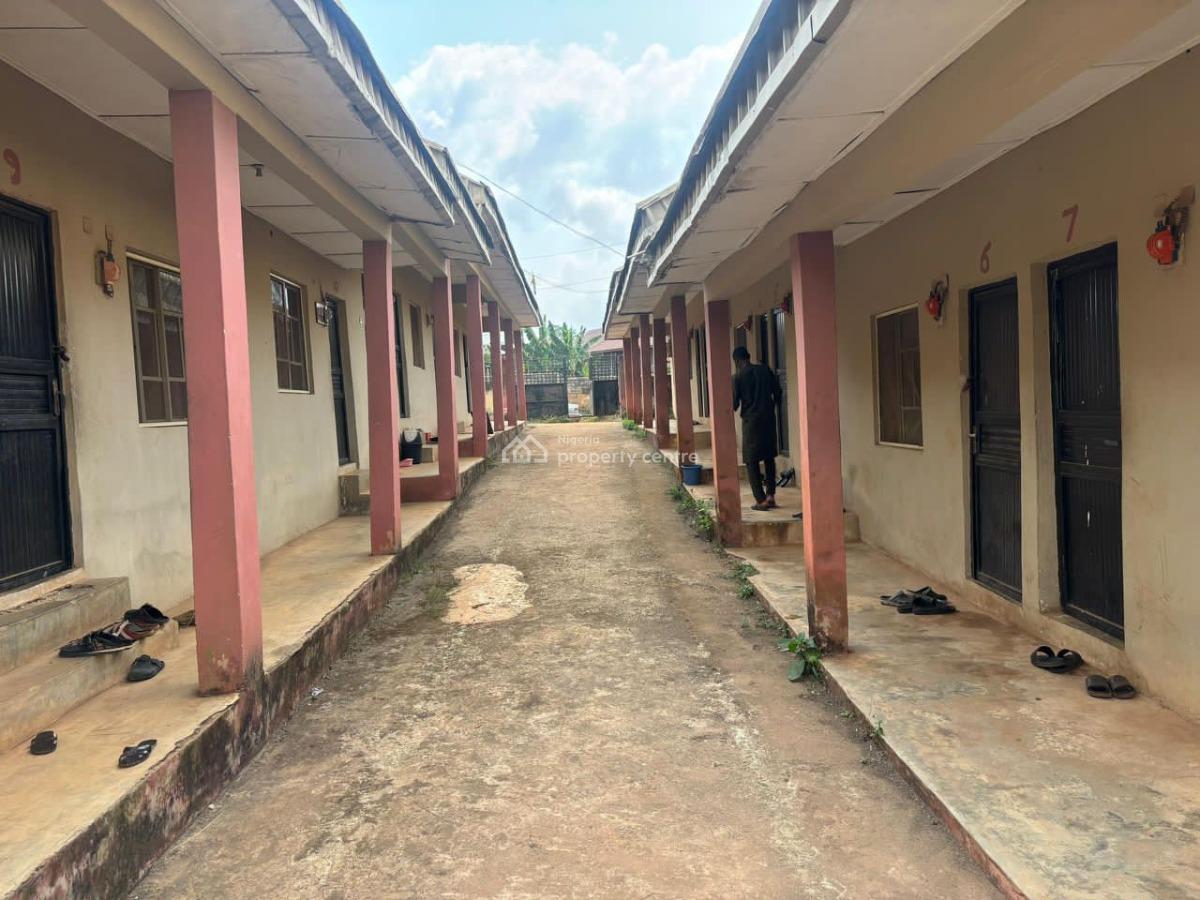 Fourteen Rooms Self Contained Hostel, Futa North Gate, Akure, Ondo, Hostel for Sale