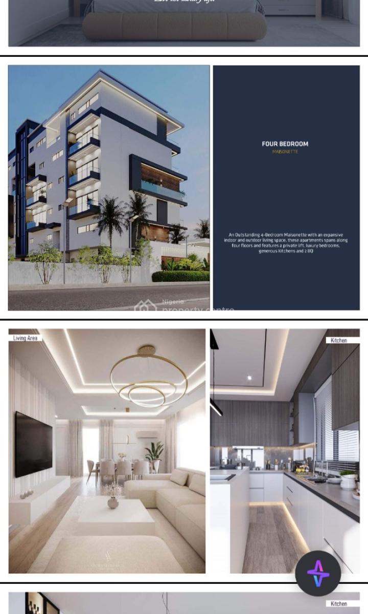World Class 4bedroom Dup/2bedbq/personal Lift, Macpherson Street,adeyemi Lawson, Banana Island, Ikoyi, Lagos, Semi-detached Duplex for Sale